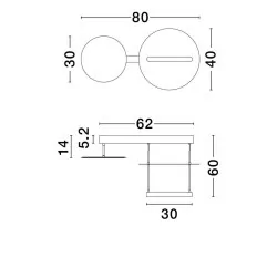 LUCES TIRAQUE LE44636 lampa wisząca LED 3000K 35W 2420lm czarna/biała