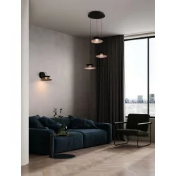 LUCES GUANAY LE44742/3 LED hanging lamp black and gold, 3/5 shades