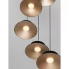 LUCES GUANAY LE44742/3 LED hanging lamp black and gold, 3/5 shades