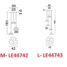 LUCES GUANAY LE44742/3 lampa wisząca LED czarno-złota, 3/5 kloszy