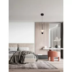 LUCES UCURENA LE44639/40 lampa wisząca LED czarno-biała 2 rozmiary