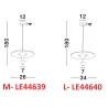 LUCES UCURENA LE44639/40 lampa wisząca LED czarno-biała 2 rozmiary