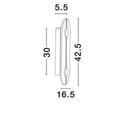 LUCES MAIRANA LE44618 LED marble wall lamp 3000K oblong