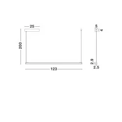 LUCES CALACA LE44767 lampa wisząca LED 3000K 28W, złota, smukła