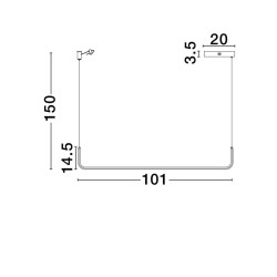 LUCES PIURA LE44815 lampa wisząca LED 20W, czarna, 3200K