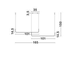 LUCES PIURA LE44816 LED hanging lamp 3200K black, ideal for interiors