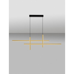 LUCES CHARAZANI LE44817 lampa wisząca LED 3200K 43W, czarno-złota