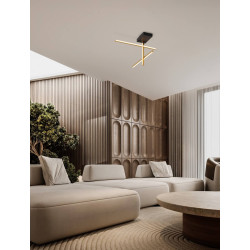 LUCES CHARAZANI LE44819 LED ceiling lamp 3200K black and gold