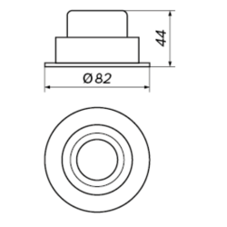 OXYLED LARSI recessed round movable LED lamp white, black