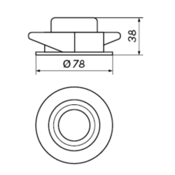 OXYLED LARSI recessed fixture 78mm LED 3000K/4000K white, black