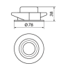 OXYLED LARSI recessed fixture 78mm LED 3000K/4000K white, black