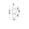 LUCES CHULUMANI LE44821 elegancki kinkiet LED czarno-złoty 762lm 3200K