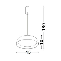 LUCES CAPINOTA LE44810/13 lampa wisząca LED 3000K biała, czarna 45cm