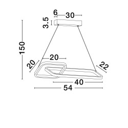 LUCES CHULUMANI LE44826 lampa wisząca LED 3200K 36W nowoczesna stylowa