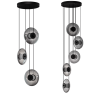 LUCES HUACARAJE LE44829/30 gray LED hanging lamp with 3/5 lamp shades