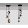 LUCES HUACARAJE LE44829/30 gray LED hanging lamp with 3/5 lamp shades