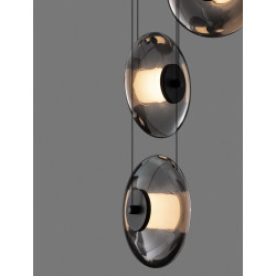 LUCES HUACARAJE LE44829/30 gray LED hanging lamp with 3/5 lamp shades