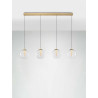 LUCES HUALMAY LE44833 LED hanging lamp 25W 3000K 4 gold shades