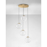 LUCES HUALMAY LE44834 LED hanging lamp with 4 gold shades