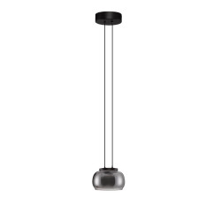 LUCES HUARMEY LE44842 lampa wisząca LED 18 cm, 9W, czarna/szara