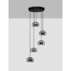 LUCES HUARMEY LE44844 hanging lamp with 5 LED shades 3000K