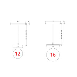 LOONARI AMBIENTE MULTILINE lampa magnetyczna 7W średnica 12cm, 16cm