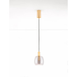 LUCES IQUITOS LE44845 lampa wisząca LED 3000K 16cm, złota, nowoczesna