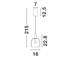 LUCES IQUITOS LE44845 lampa wisząca LED 3000K 16cm, złota, nowoczesna