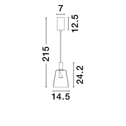 LUCES IQUITOS LE44846 elegancka lampa wisząca LED 3000K 7W złota