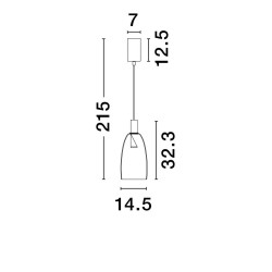 LUCES IQUITOS LE44847 lampa wisząca LED 3000K 7W złota/szara IP20