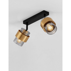 LUCES VIEJA LE44848/9 ceiling lamp E27 2/3 spotlights, black/gold