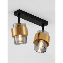 LUCES VIEJA LE44848/9 ceiling lamp E27 2/3 spotlights, black/gold