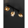 LUCES VIEJA LE44848/9 lampa sufitowa E27 2/3 reflektory, czarno/złota