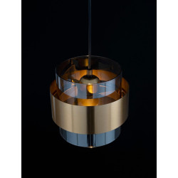 LUCES VIEJA LE42623 hanging lamp gold-black, metal/glass E27 12W