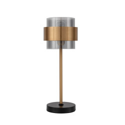 LUCES VIEJA LE42626 table lamp gold-black, metal/glass E27