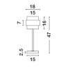 LUCES VIEJA LE42626 lampa stołowa złoto-czarna, metal/szkło E27