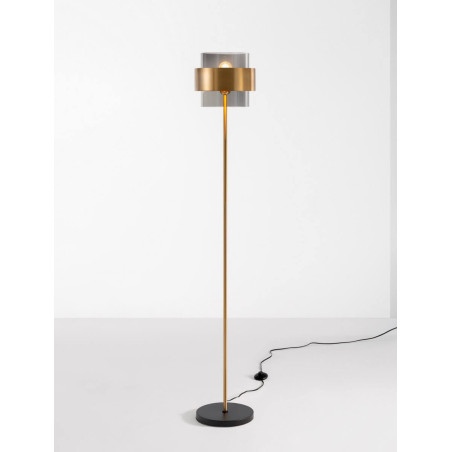 LUCES VIEJA LE42627 floor lamp gold and black E27 154cm