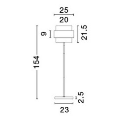 LUCES VIEJA LE42627 lampa podłogowa złoto-czarna E27 154cm