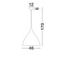 LUCES CHAYANTA LE44665/6 hanging lamp white, black metal, 3x E27