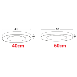 LUCES COLQUIRI LE44865/6/7/8 plafon LED 40/60cm 2700-4000K