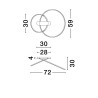 LUCES COMARAPA LE44669/70/71 lampa sufitowa LED 42W 3000K regulowana