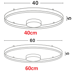 LUCES SULLANA LE44869/70/1/2 plafon LED 3000K biały, czarny