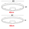 LUCES SULLANA LE44869/70/1/2 plafon LED 3000K biały, czarny