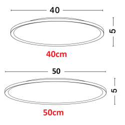 LUCES ANTONIO LE44882 plafon LED 40/50cm biały/czarny/złoty