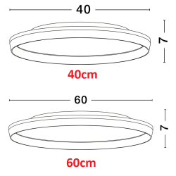 LUCES VINAMAR LE44888/9/90/91 plafon LED 3000K biały/czarny