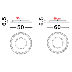 LUCES HARDEMAN LE44675/6 lampa sufitowa LED 2700-5000K 50/60cm