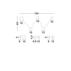 LUCES CLIZA LE44707 LED wall lamp 3000K black /gold aluminum