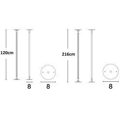 LUCES IRPA LE44916/7 kinkiet ścienno-sufitowy LED czarny