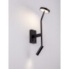 LUCES PASORAPA LE44679 bedroom wall lamp, black LED 3000K