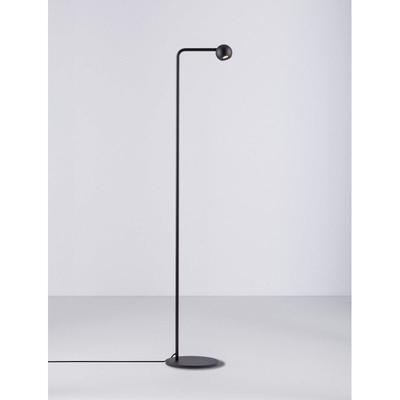 LUCES PUCARANI LE44683 adjustable black LED floor lamp